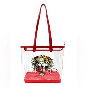 Ed Hardy Bengal Tiger PVC Clear Tote Large
